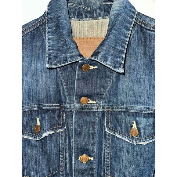Vintage Old Navy Size Medium Women’s Denim Trucker Jean Jacket Y2K EUC - Picture 3 of 5